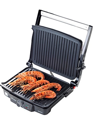 Rebajas !! PANINI Grill Parrilla ELÉCTRICA, Plancha Y SANWICHERA. PLANCHAS Anti ADHEDERNTES DE TAMAÑO 29,7 x 23,5 cm. Apertura 180º. Easy Grill Quattro DE XSQUO USFUL Tech 180º.