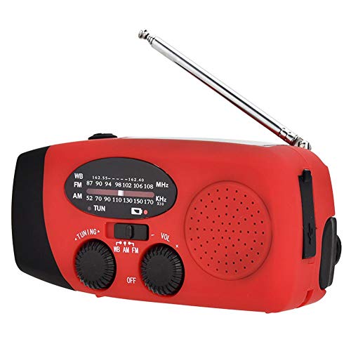 Receptor Solar Radio De Mano Multifuncional Manivela Solar Dynamo Powered Weather Radio Uso Linterna Led De Emergencia Y Banco De Energía