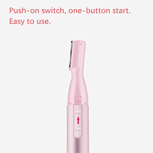 Recortadora de cejas para hombres, depiladora de cejas, portátil, sin dolor, color rosa