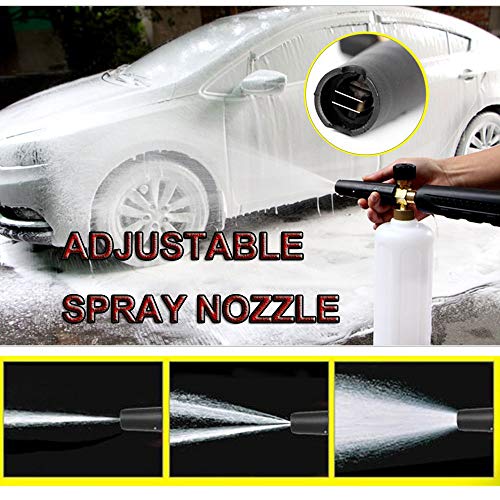 Rediboom Cañón Lanza de Espuma Ajustable para Lavado de Coche, Limpiador de Alta presión- Lanzador de Espuma de Nieve - Se Adapta a Todos los Arandelas de Presión de la Serie K de Karcher