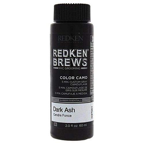 Redken Brews Color Camo - Coloración semipermanente para hombres, color ceniza oscura (Dark Ash), 60 ml x 3 unidades, total de 180 ml