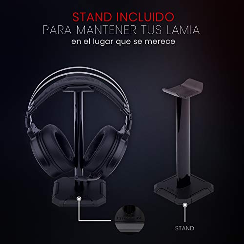 Redragon LAMIA 2 H320 RGB Auriculares para gaming 7.1 - Audio de Alta Definición + Potentes Bajos - Cascos con Micrófono para Juegos en PC - Incluye soporte y Software descargable