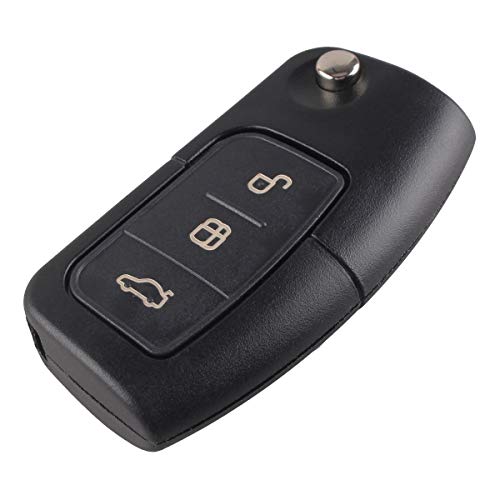 Reemplazo de 3 botones Flip Remote Key Case Fob Shell para 2008-2013 Fiesta 2004-2012 Focus, C-MAX gALAXY ..