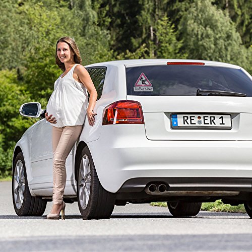 'Reer 88014 mommyline Auto Cartel para embarazadas"Rolling Mama, color rosa