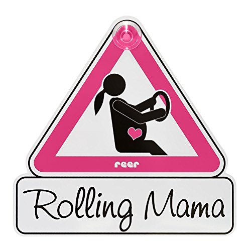 'Reer 88014 mommyline Auto Cartel para embarazadas"Rolling Mama, color rosa