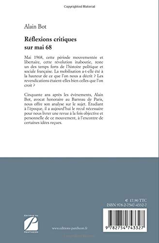 Réflexions critiques sur mai 68 (PANT.ESSAI)