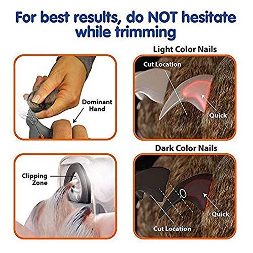 Regalo Cortauñas for mascotas, clavo del LED belleza Instrumento eléctrico perro Molino de seguridad for protección contra los Clippers for evitar el exceso de corte cortauñas for gatos for perros y g