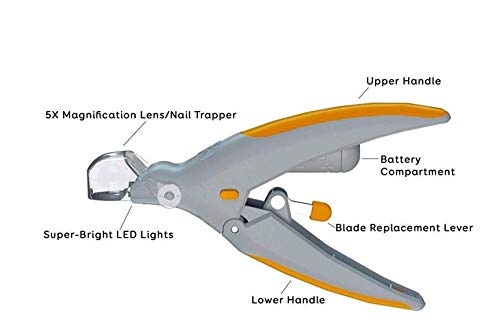 Regalo Cortauñas for mascotas, clavo del LED belleza Instrumento eléctrico perro Molino de seguridad for protección contra los Clippers for evitar el exceso de corte cortauñas for gatos for perros y g