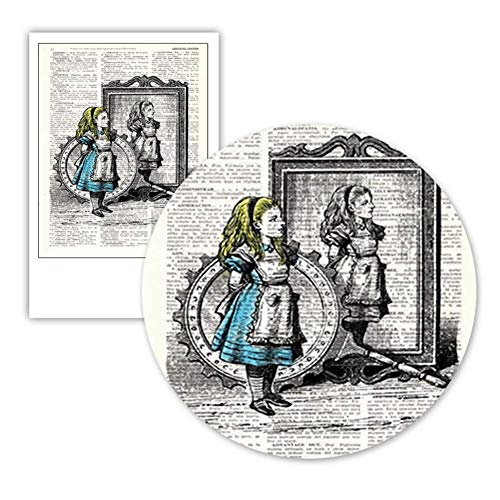 Regalos de Navidad para ella Alicia en el país de las maravillas Libro impreso vintage Libro Imprimir Arte de la pared Decoración del hogar Carteles e impresiones-50x70cmx1pcs -Sin marco