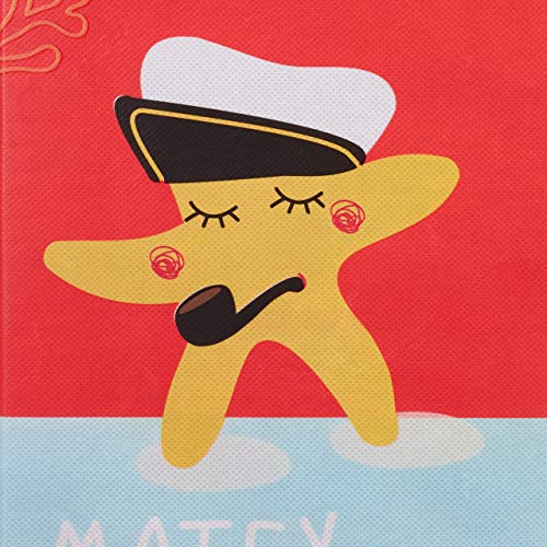 Relaxdays Baúl para Juguetes, Taburete Infantil, Plegable, para niños y niñas, Piratas, 50L, Rojo