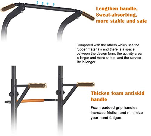 RELIFE REBUILD YOUR LIFE Power Tower Torre de Ejercicios Torres de Energía Multifuncional Barra de Dominadas Estación de Musculación Gimnasio Torre de Entrenamiento Barra Abdominales Fitness