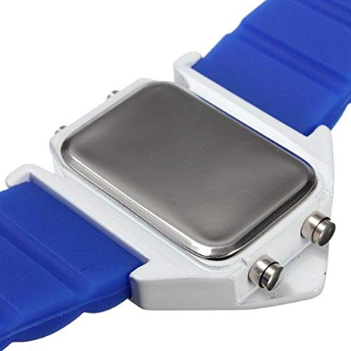 Reloj deportivo LED para hombre Reloj de silicona fresco para niños Regalo de TheBigThumb, Azul