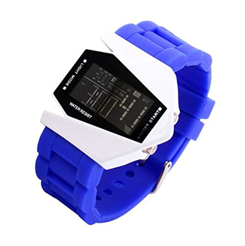 Reloj deportivo LED para hombre Reloj de silicona fresco para niños Regalo de TheBigThumb, Azul