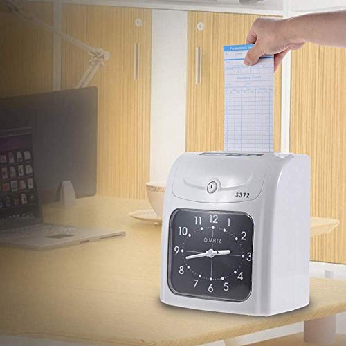 Reloj práctica, pequeña máquina de impresión, de dos colores de fuente, la máquina de la tarjeta de papel de asistencia Inglés máquina de perforación, la tarjeta de tiempo de papel.Durable zcaqtajro