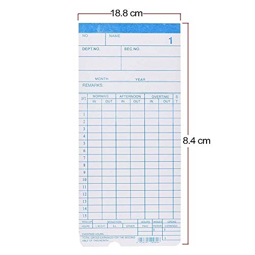 Reloj práctica, pequeña máquina de impresión, de dos colores de fuente, la máquina de la tarjeta de papel de asistencia Inglés máquina de perforación, la tarjeta de tiempo de papel.Durable zcaqtajro