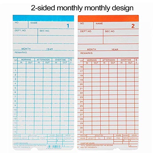 Reloj práctica, pequeña máquina de impresión, de dos colores de fuente, la máquina de la tarjeta de papel de asistencia Inglés máquina de perforación, la tarjeta de tiempo de papel.Durable zcaqtajro