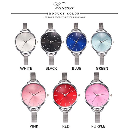 Relojes de Pulsera de Cuarzo Casual con Reloj de Banda de Acero Inoxidable por ESAILQ