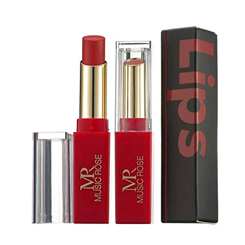 Reooly, MUSIC ROSE Hidratante de larga duración Impermeable Maquillaje mate sin decoloración Glaseado labial Lápiz labial de 24 colores Lápiz labial Brillo labial mate Maquillaje Maquillaje