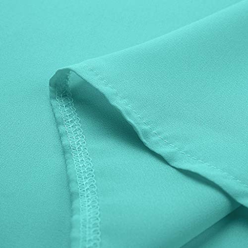 ReooLy New Women Fashion Lace Camiseta de Manga Larga con Cuello en V Blusa Casual Ladies Tops(XXL,Verde)