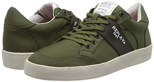 REPLAY Blog-Fern, Zapatillas para Hombre, Verde (Mil Grn 39), 40 EU