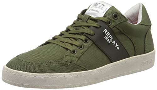 REPLAY Blog-Fern, Zapatillas para Hombre, Verde (Mil Grn 39), 40 EU