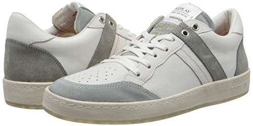 REPLAY Blog-Root, Zapatillas para Hombre, Gris (White Grey 72), 44 EU