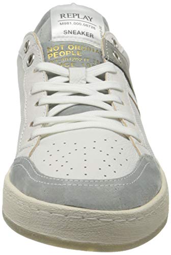 REPLAY Blog-Root, Zapatillas para Hombre, Gris (White Grey 72), 44 EU