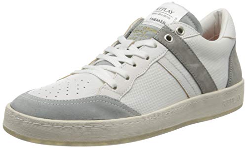 REPLAY Blog-Root, Zapatillas para Hombre, Gris (White Grey 72), 44 EU