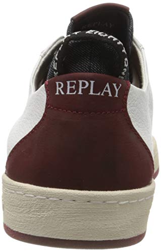 REPLAY Blog-Thorn, Zapatillas para Hombre, Rojo (White Dk Red 67), 40 EU