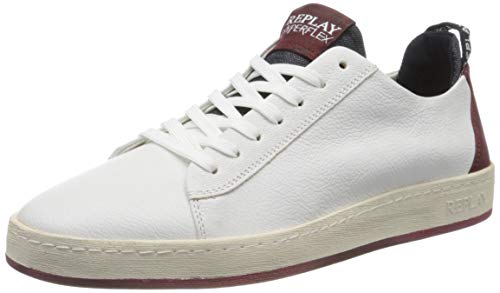 REPLAY Blog-Thorn, Zapatillas para Hombre, Rojo (White Dk Red 67), 40 EU