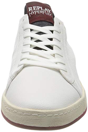 REPLAY Blog-Thorn, Zapatillas para Hombre, Rojo (White Dk Red 67), 40 EU