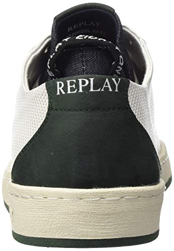 REPLAY Blog-Weyburn, Zapatillas para Hombre, Verde (White Green 71), 46 EU
