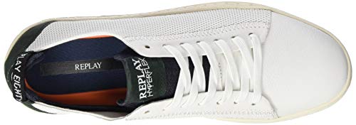 REPLAY Blog-Weyburn, Zapatillas para Hombre, Verde (White Green 71), 46 EU