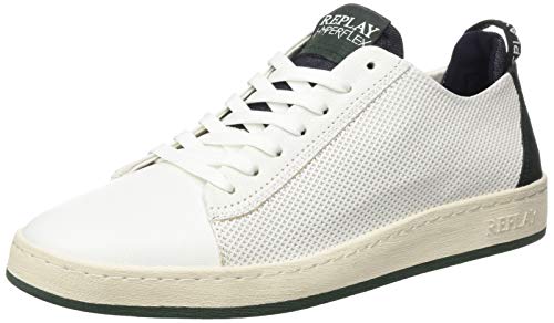 REPLAY Blog-Weyburn, Zapatillas para Hombre, Verde (White Green 71), 46 EU