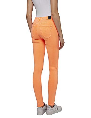 REPLAY New Luz Vaqueros Skinny, Naranja (Orange Fluo 649), No Aplica /L30 (Talla del Fabricante: 25) para Mujer