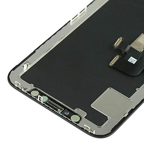 Repuesto de digitalizador de pantalla LCD OLED para iPhone X 10 + pantalla táctil 3D con adhesivo y kit de herramientas incluido, color negro