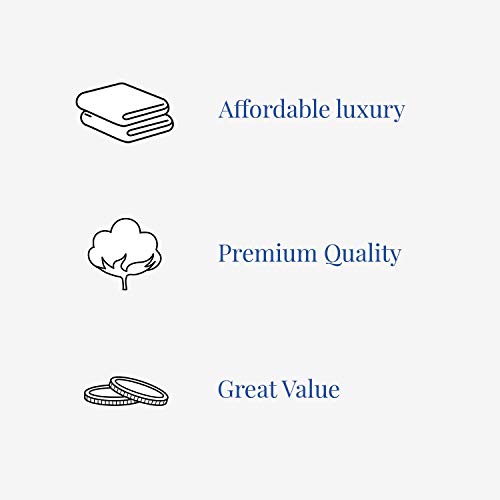 restmor Knightsbridge Juego de 9 Toallas 100% algodón Egipcio Peinado 500g/m2 Blanco