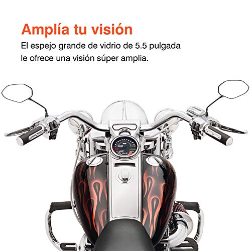Retrovisores Moto 10mm Espejos Laterales con Abrazadera Homologado Universal