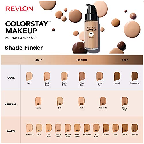 Revlon ColorStay Base de Maquillaje para Piel Normal/Seca, Bronceado Natural - 30 ml