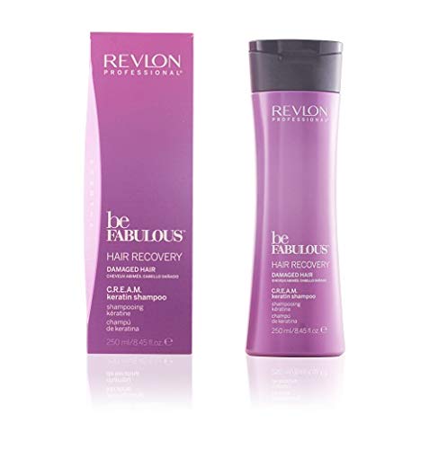Revlon Pack Be Fabulous Recovery Keratin Champu 250ml + Acondicionador 250ml Hidratación y Reparación Profunda