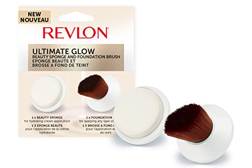 Revlon RVSP3538FB - Esponja de belleza y cepillo para base de maquillaje