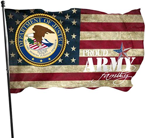RFTGB De-Mpartment of Justice Banderas Bandera de Patio Resistente a la decoloración para decoración de jardín 3 x 5 pies