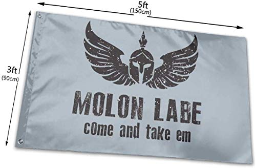 RFTGB Mo-Mlon Labe Come and Take Em Flags Bandera de Patio Resistente a la decoloración para decoración de jardín de 3 x 5 pies