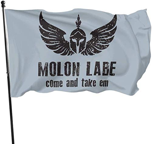 RFTGB Mo-Mlon Labe Come and Take Em Flags Bandera de Patio Resistente a la decoloración para decoración de jardín de 3 x 5 pies