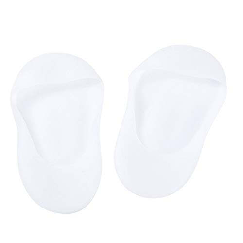 RHTR 2 Pares de Calcetines Hidratantes de Silicona, Calcetines Anti-Secos y anti-Agrietamiento para pies que Rejuvenecen la piel Protegen Suelas y Talones (Blanco sin agujeros)