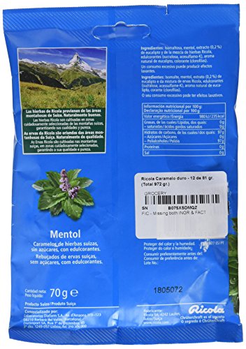 Ricola Caramelo duro - 12 de 70 gr. (Total 840 gr)