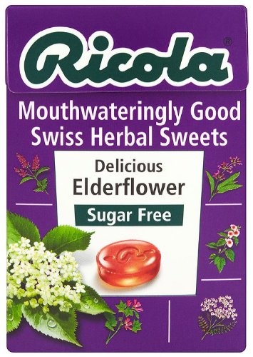 Ricola Elderflower Sugar Free Swiss Herb Drops 45 g (Pack of 10)