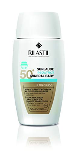 Rilastil Sunlaude Pediatrics - Mineral Baby, Ultrafluido de Protección Solar para Bebés - SPF 50+, 50 ml
