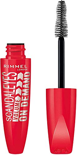 Rimmel London Look Ojos: Máscara Volume on Demand Tono 1 Black + Eyeliner Scandaleyes Khol Kajal Waterproof Tono 1