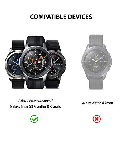 Ringke Bezel Styling para Galaxy Watch 46mm / Galaxy Gear S3 Frontier & Classic, Bisel Anillo Cubrir Anti-rasguños Proteccion - [Acero Inoxidable] GW-46-01
